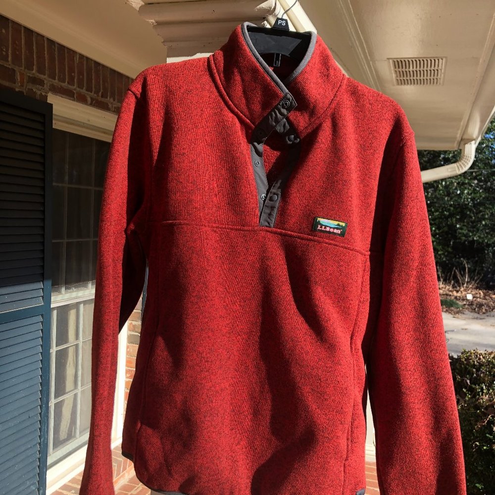 LL Bean Sweater Fleece Mens Pullover